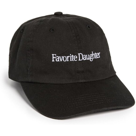 Women\'s Cotton Baseball Cap Classic Logo Adjustable Buckle Black